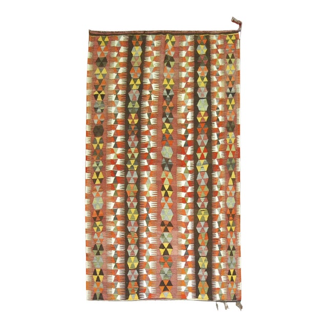 Vintage Tribal Turkish Kilim For Sale