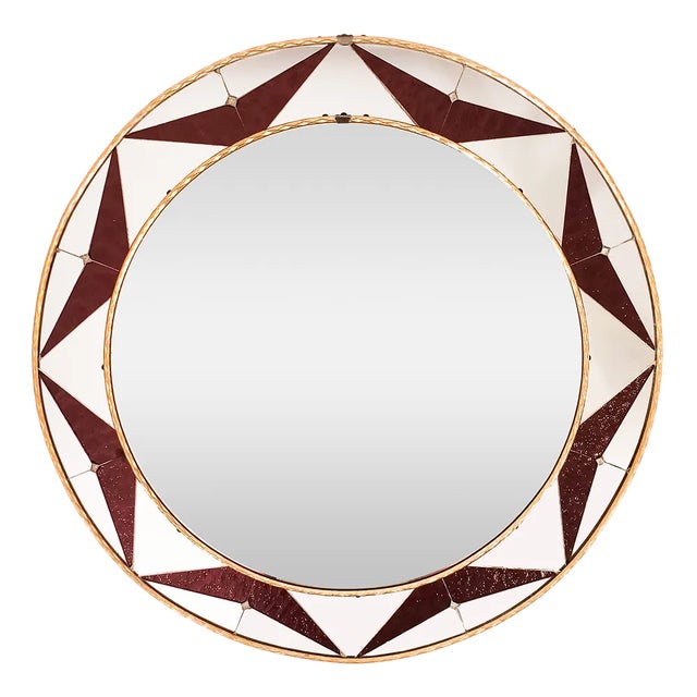 Spanish Artistic Mirror with Glass Mosaic, 1960s For Sale