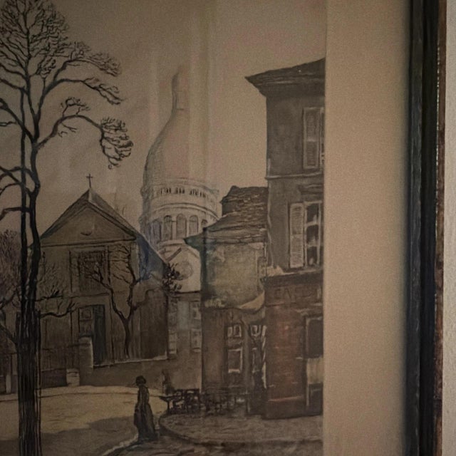 Impressionist Antique Print St Pierre de Montmartre & Sacré Coeur Paris, France Henri Tournier For Sale - Image 3 of 3