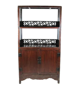 1900 - 1909 Asian Style Elmwood Book Cabinet