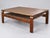 Late 20th Century Vintage Brutalist Coffee Table in Wengé Wood, 1970s For Sale - Image 5 of 7
