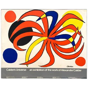 Mid 20th Century Alexander Calder Exhibition Museum Billboard "Calder's Universe", 1977