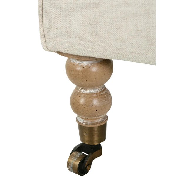 Greta Chair, Cream Linen For Sale - Image 12 of 13