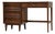 1960s Restored Walnut Mid Century Desk by Pepplers Furniture For Sale
