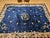 Blue Vintage Room Size Chinese Art Deco Rug, Hand-Knotted Navy Blue, Taupe, 9' x 12' For Sale - Image 8 of 18