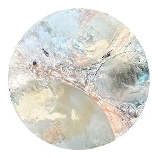 Vintage Monumental Mixed Media Disc Wall Sculpture For Sale