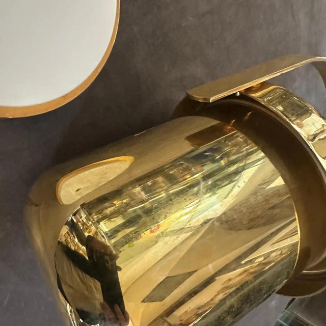 1970s 1970s Mid-Century Modern Gilded Metal Italian Ice Bucket For Sale - Image 5 of 11