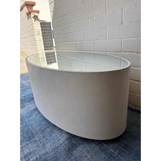 2010s Indoor / Outdoor Cara Oval Coffee / Cocktail Table by Made Goods For Sale - Image 5 of 9
