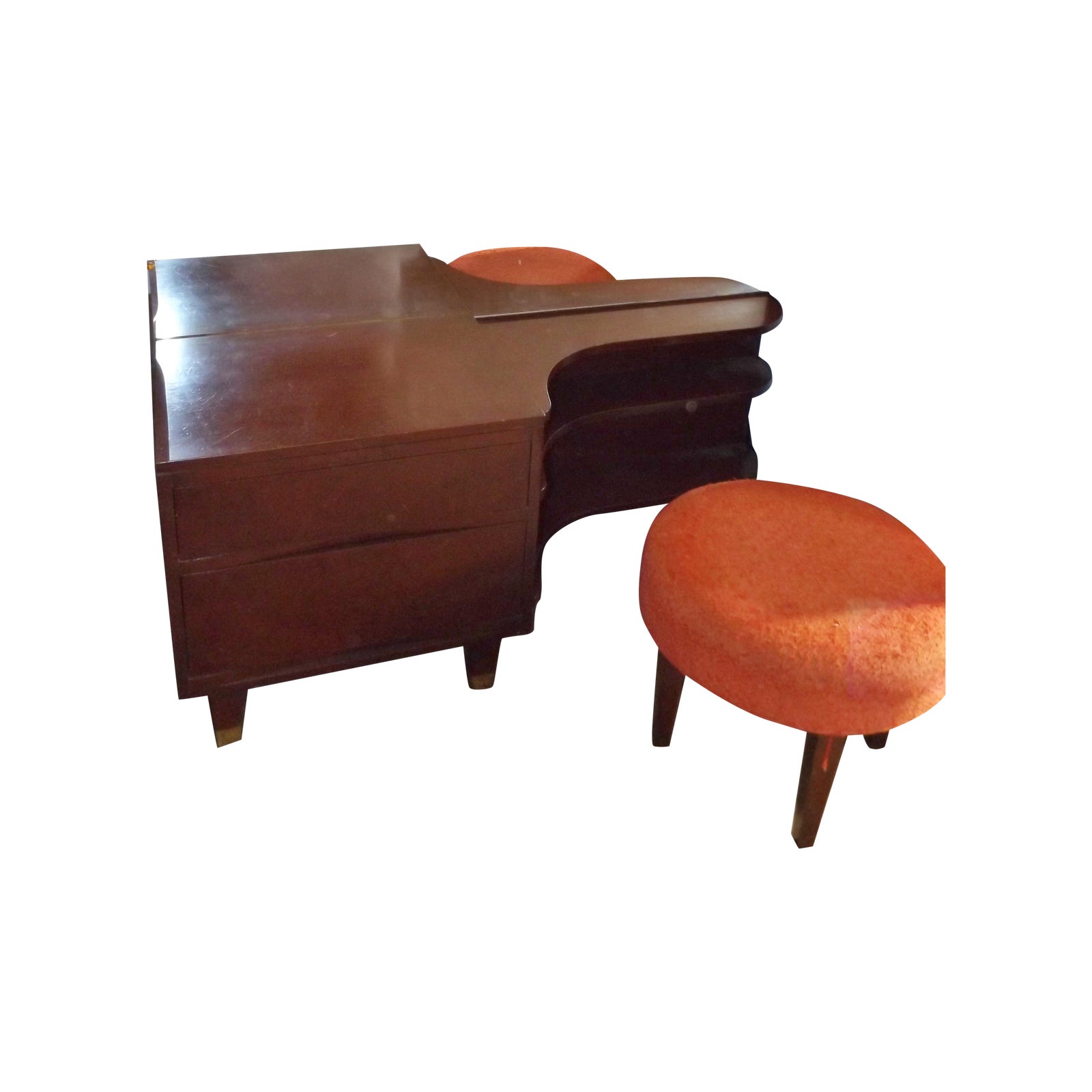 Midcentury Modern Mahogany Makeup Vanity Chairish