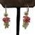 Late 20th Century Pair of Estate 14k Gold Pearl & Multi‑Color Tourmaline Cluster Drop Earrings For Sale In Charlotte - Image 6 of 6