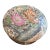 1970s Small Floral Ceramic Round Box For Sale