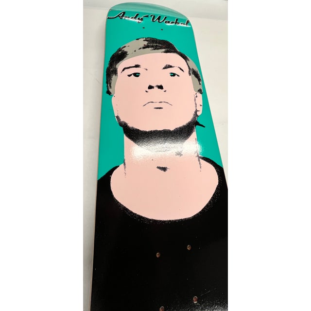 Wonderful wall art for the modern home. Andy Warhol Self Portrait skateboard deck. Sanctioned by The Andy Warhol...