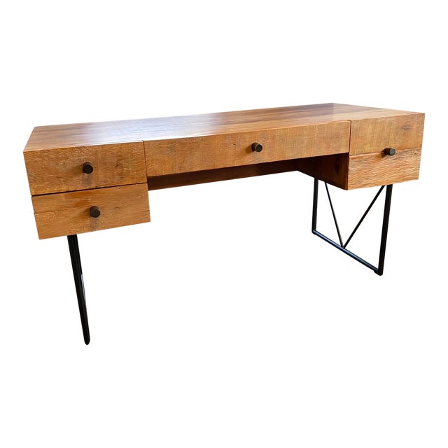 Crate and Barrel Atwood Reclaimed Writing Desk Chairish