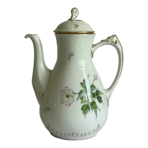 1980s B & G Bing & Grondahl Kjobenhavn Porcelain Coffee Pot, Made in Denmark