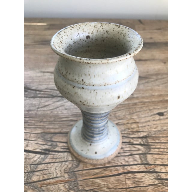 Vintage Mid-Century Modern Ceramic Studio Stoneware Pedestal Pottery / Vase Amazing Vintage Find Super Cool Mid-Century...