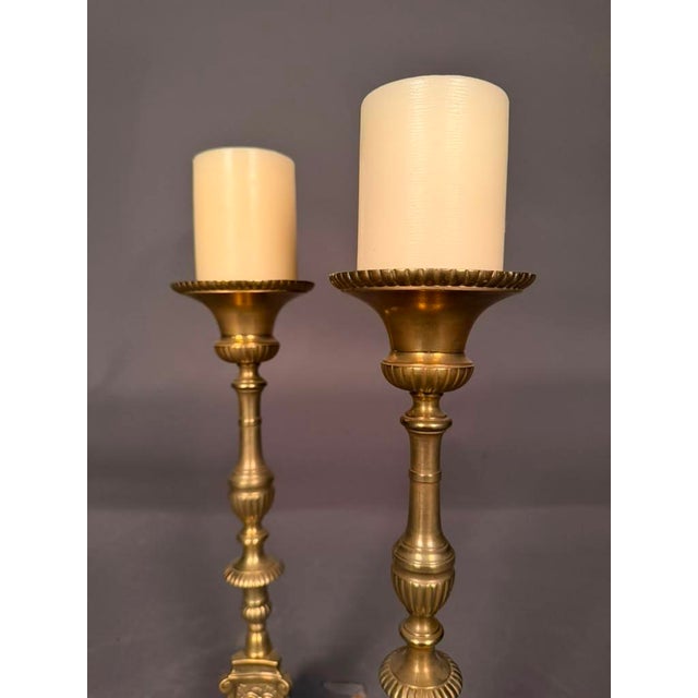 Pair of 19th Century French Gothic Style Bronze Candelabra With Cherub Motifs, Circa 1890 For Sale - Image 4 of 17
