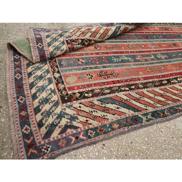 Teal Galerie Shabab Collection Early 20th Century Caucasian Karabagh Rug For Sale - Image 8 of 8