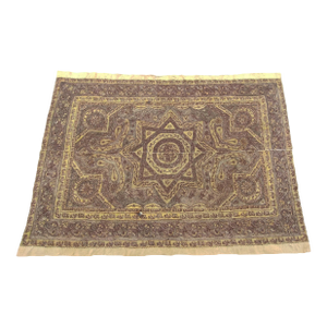 Antique Ottoman Gold/Silver Metallic Thread Embroidered Tablecloth C. 1870s