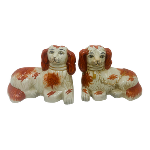 Antique Staffordshire Dogs, a Pair