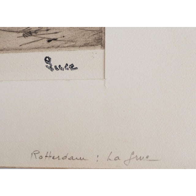 Maximilian LUCE Rotterdam: The Crane (Marine) Around 1890-1895 Original etching, dry point Signed with the stamp of the...