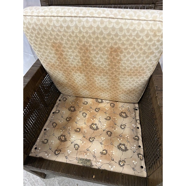 Late 20th Century Bielecky Brothers Cane Rattan Woven Chair For Sale - Image 10 of 12