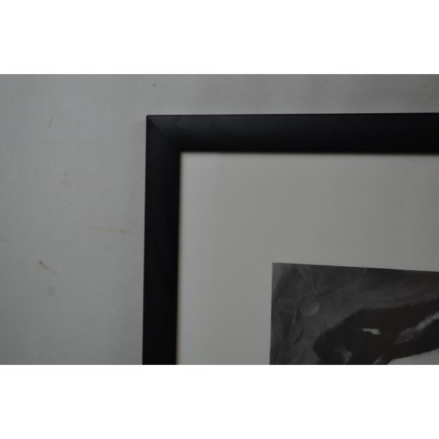 1990s "Portrait of a Woman" Figurative Black and White Lithograph Signed and Numbered 38/70, Framed For Sale - Image 6 of 13