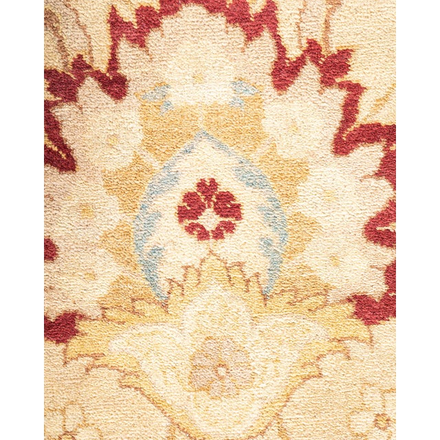Traditional Mogul, One-of-a-Kind Hand-Knotted Area Rug in Ivory, 9' 4" x 12' 5" For Sale - Image 3 of 8