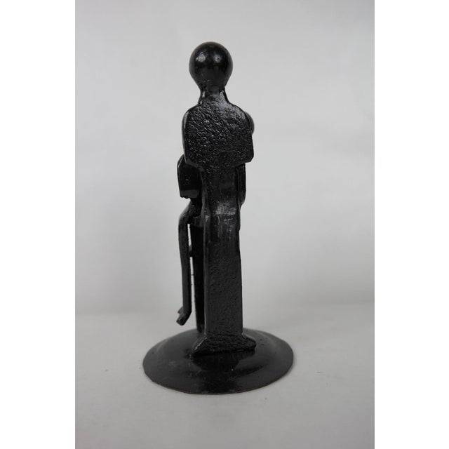 Figurative Iron Sculpture of Mother and Child, 1970s For Sale - Image 6 of 9