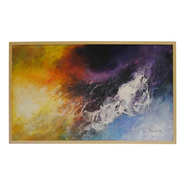 Pino Lancia, Spazi Cosmici, Painting on Canvas, 2000 For Sale