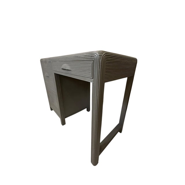 Art Deco Vintage Art Deco Waterfall Writing Desk in Bronze Satin Finish For Sale - Image 3 of 11