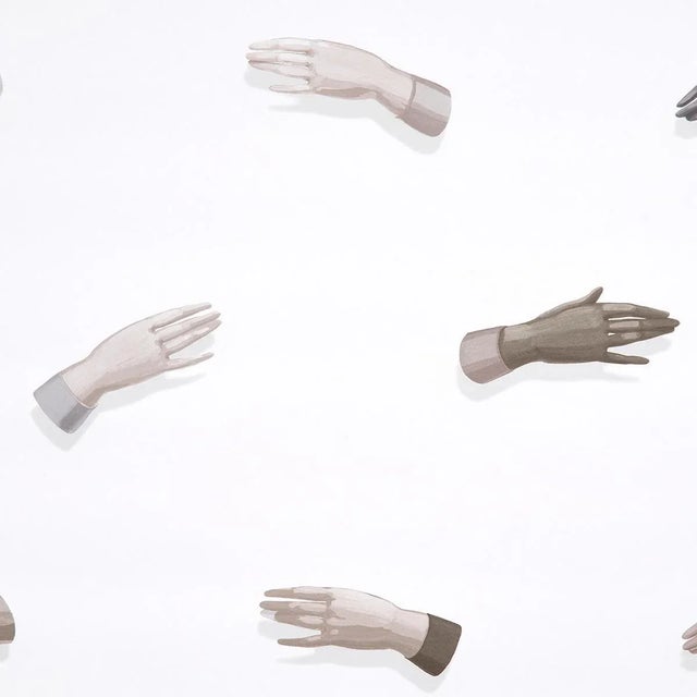 Sample - Schumacher Manos Wallpaper, Neutral For Sale