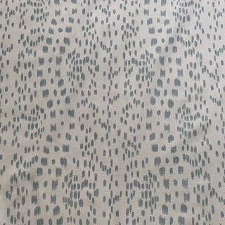 Brunschwig & Fils Grey Blue Les Touches Cotton Fabric- 10 Yards For Sale