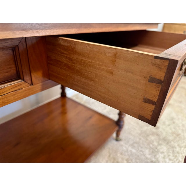 19th-Century English Howard & Sons Mahogany Library Writing Table Desk For Sale - Image 4 of 14