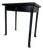 19th Century French Faux Bamboo Black Side Table With Drawer and Flared Feet. For Sale