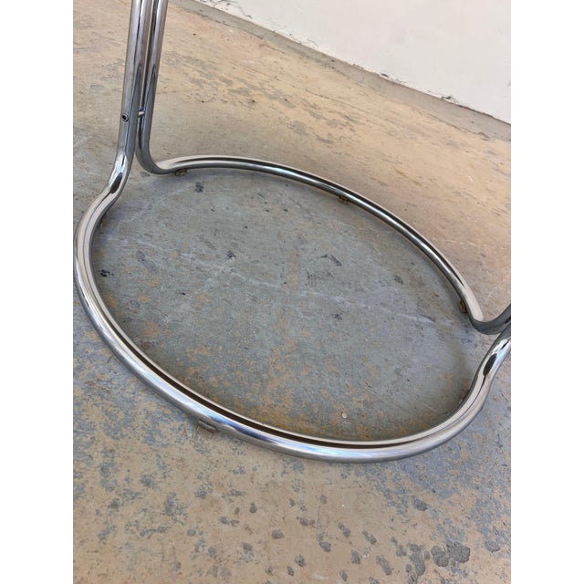 Brown Round Dining Table in Granite and Chrome from Giotto Stoppino, 1970s For Sale - Image 8 of 11
