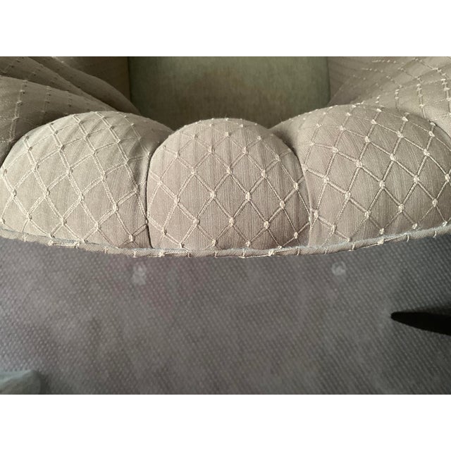Gold 1940’s Channel Back Arm Chair For Sale - Image 8 of 10
