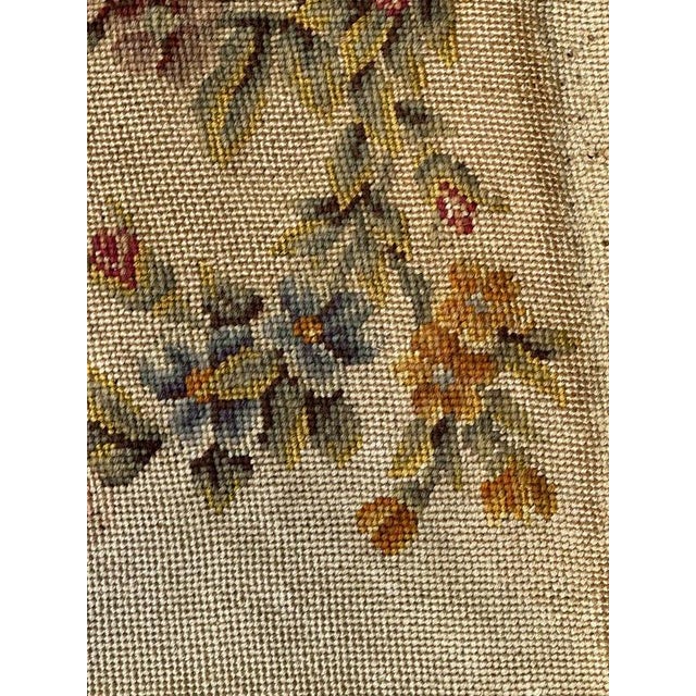 French Needlepoint Tapestry Chair Cover, 1890s For Sale - Image 14 of 18