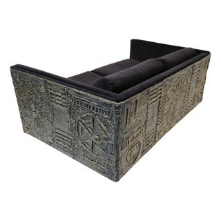 Mid 20th Century Adrian Pearsall Brutalist-Inspired Two-Cushion Sofa (1 of 2) For Sale