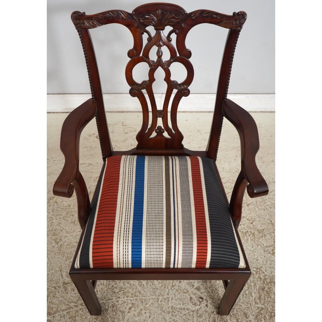 Age: Approx: 20 Years Old Details: Fine Carved Details High Quality Construction Chippendale Style Stretcher Base Frame...