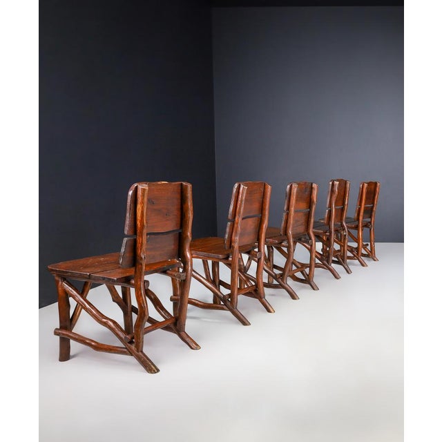 Pine Dining Chairs, France, 1960s, Set of 10 For Sale - Image 12 of 14