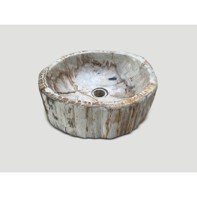 Contemporary Andrianna Shamaris Petrified Wood Sink For Sale - Image 3 of 6