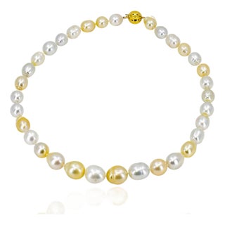 Late 20th Century Multi Color Baroque Pearl Necklace For Sale