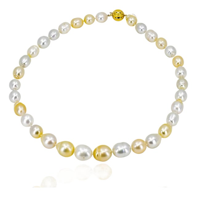 Late 20th Century Multi Color Baroque Pearl Necklace For Sale