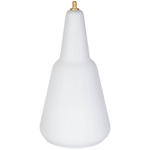 Large Italian 1950s Case Glass Pendant Light For Sale