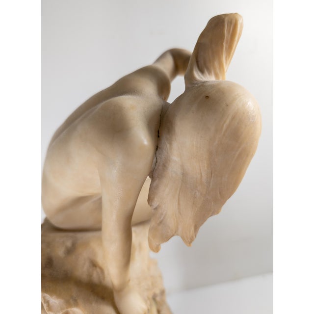 Early 20th Century Alabaster Sculpture of a Woman by Umberto Stiaccini, Florence For Sale - Image 18 of 18