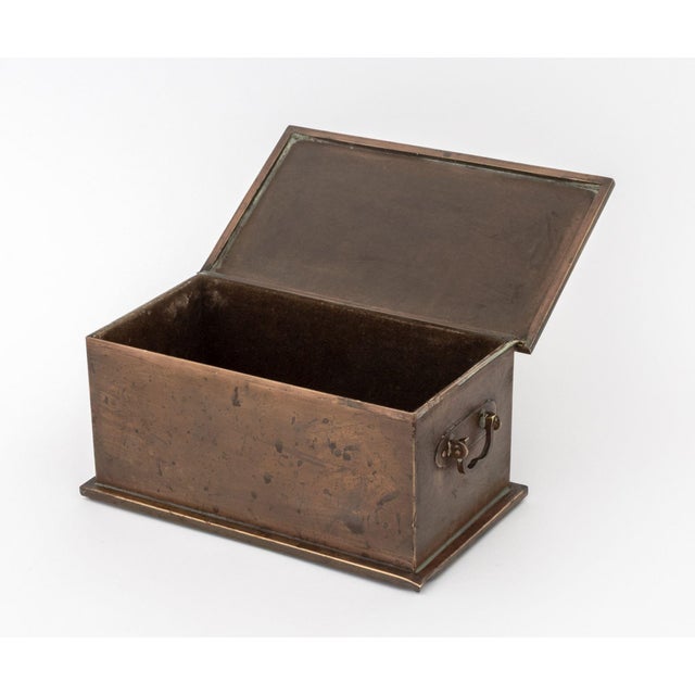 1920s Smith Metal Arts Co. Sterling Silver and Bronze Casket For Sale - Image 5 of 9