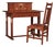 Stickley Harvey Ellis Mission Oak Desk & Deck With Inlay For Sale