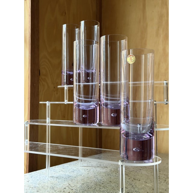 Mid-Century Modern West German Alexandrite Glass Highball Glasses by TC Kristall, 1960, Set of 5 For Sale - Image 13 of 15
