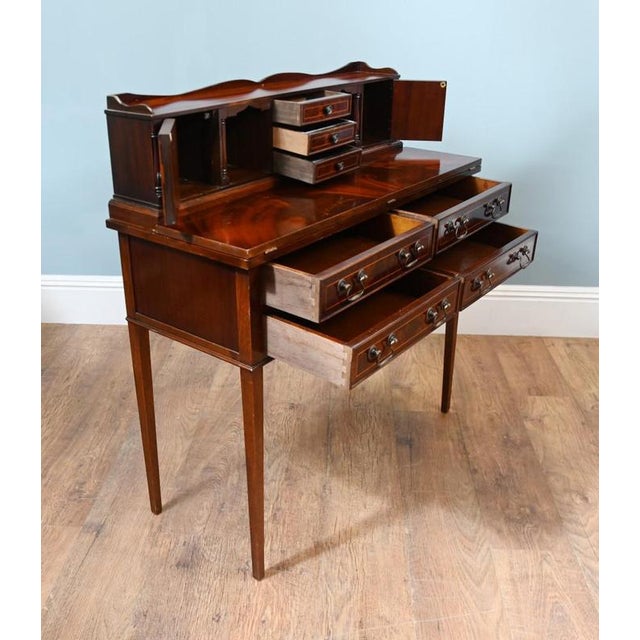 Sheraton Ladies Desk Bureau in Mahogany, 1890s For Sale - Image 4 of 8