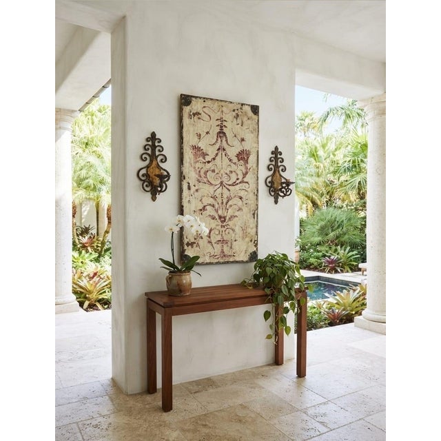 Vintage Neoclassical-Style Painted Wooden Wall Panel For Sale - Image 12 of 12